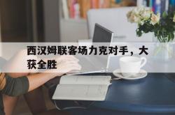爱游戏-西汉姆联客场力克对手，大获全胜